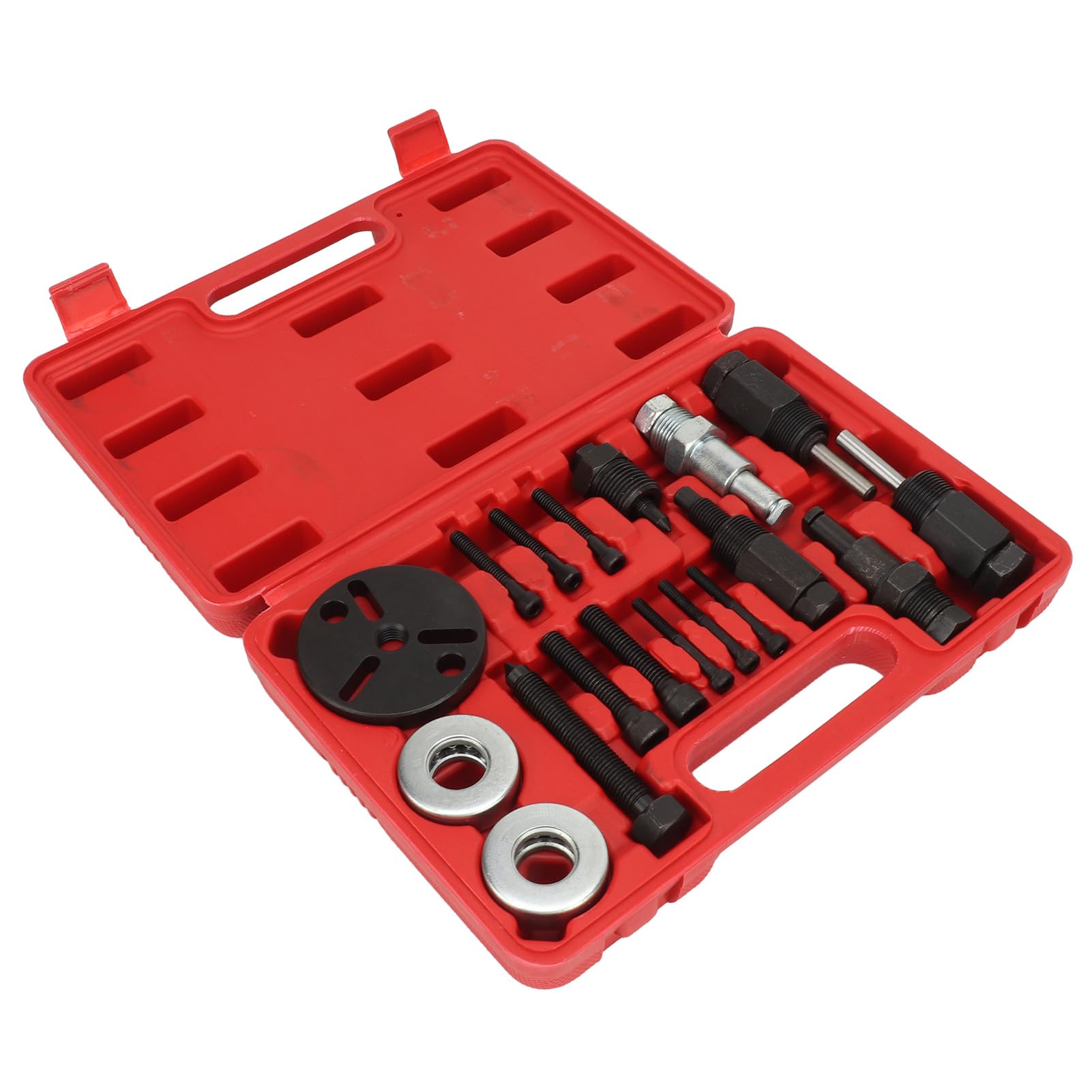 Estrattore Frizione AC, Kit da 18 Pezzi per Rimozione e Installazione Frizione Compressore, Set Utensili per Riparazione Climatizzatore e Aria Condizionata dell'Auto