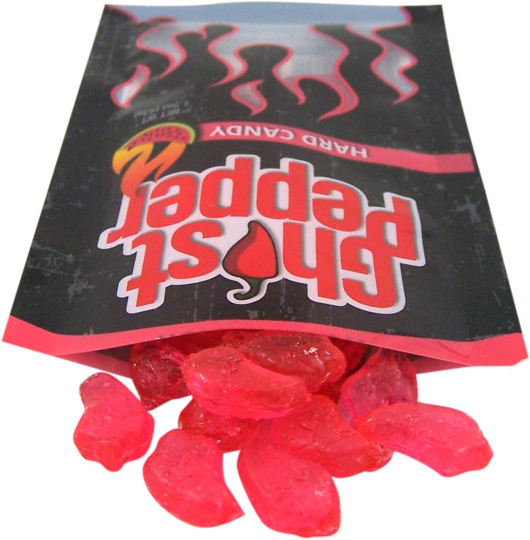 Spicy Ghost Pepper Cherry Flavored Hard Candy, 1.5 Ounce (Cherry)
