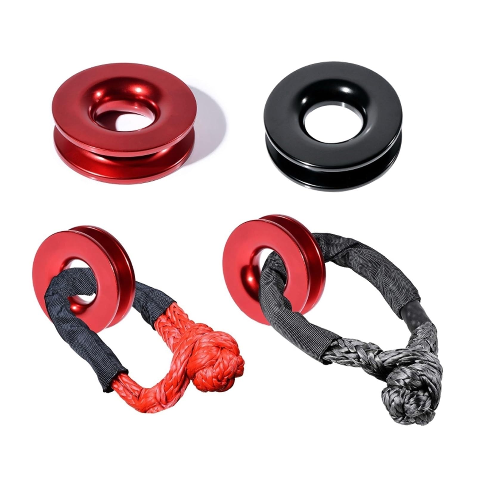Winch Soft Shackle Recovery Ring Kit Untuk Off-road On-road SUV 4x4 Trailer Snatch-Ring 41.000lbs Robusta E Affidabile(A)