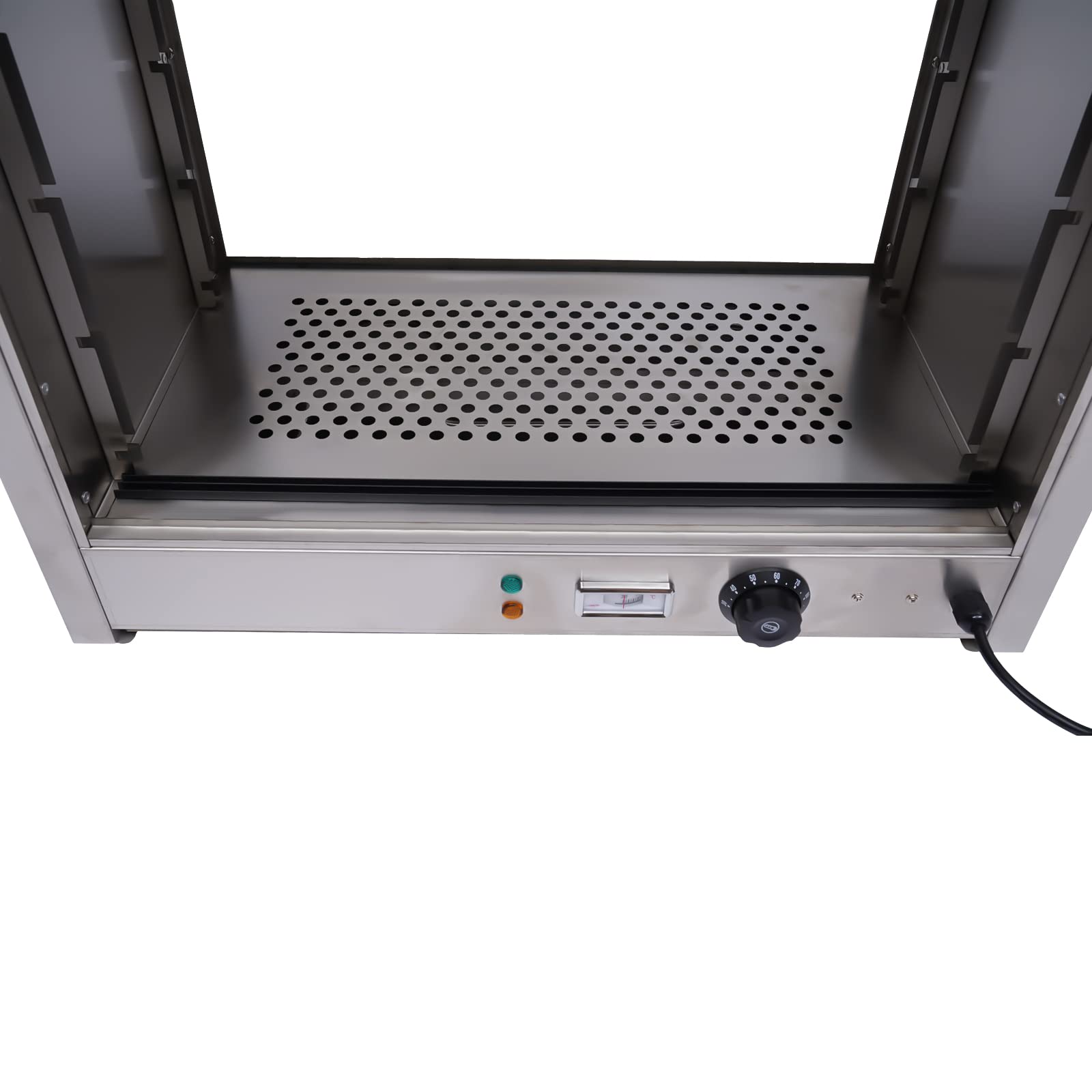 Vitrina de 4 pisos para mantener el calor, mostrador caliente, vitrina térmica, 30-85 °C, 220 V, con pinzas, vidrio comercial, caliente, pizza, restaurante, comedores