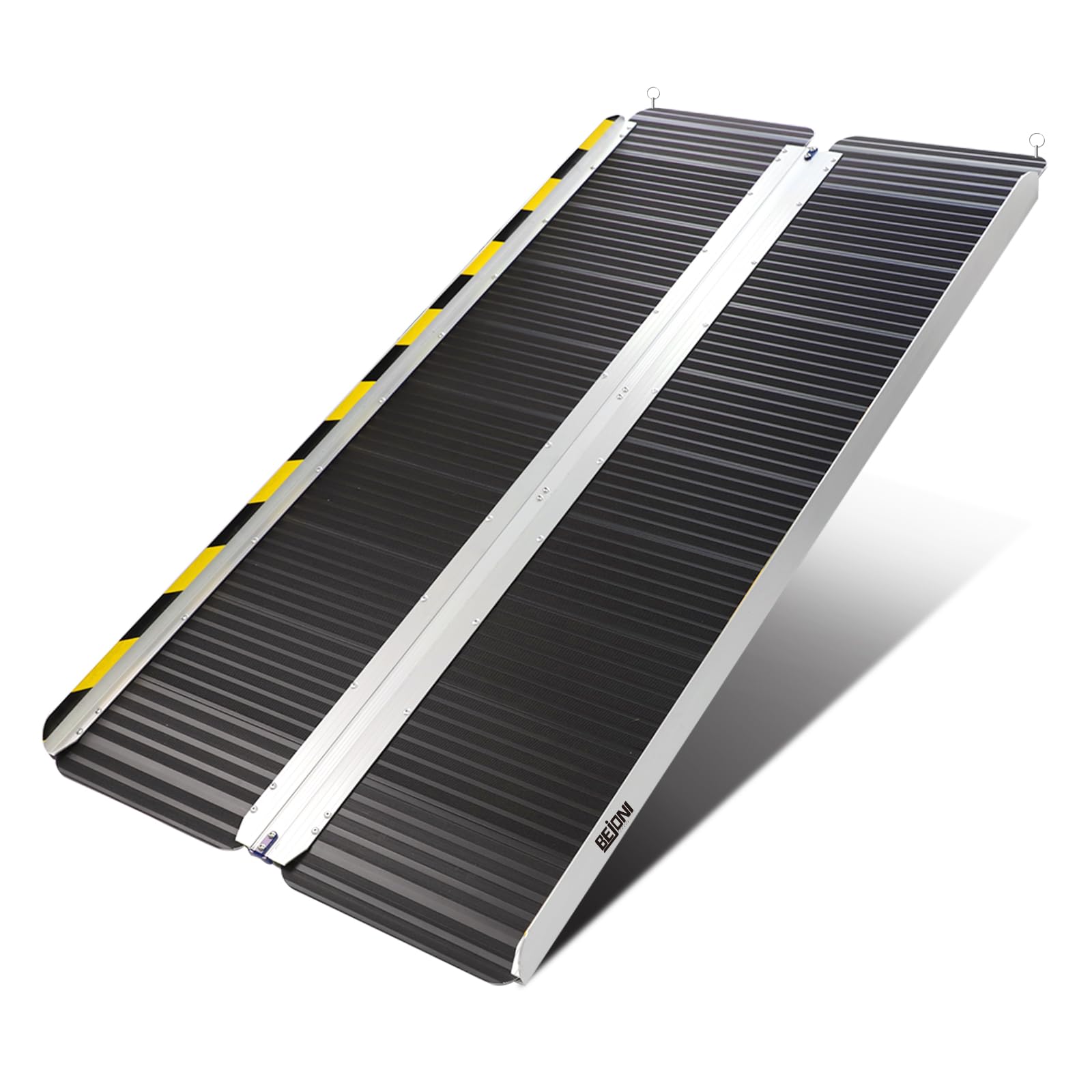 Portable Wheelchair Ramp 5FT, Non-Skid Handicap Ramps, 600 LBS Capacity Aluminum Wheelchair Ramp with Handle, Folding Black Wheelchair Ramps for Home Steps, Threshold Ramps for Doorway, Scooter