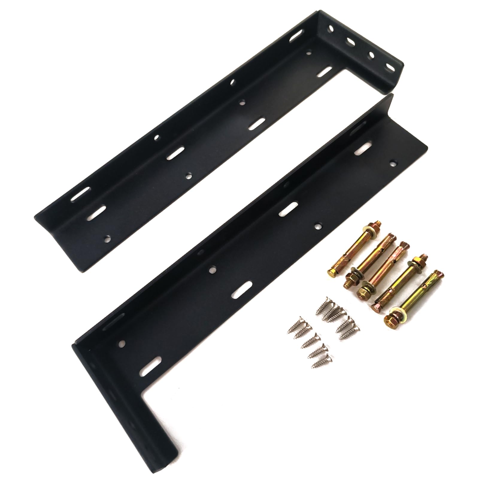 Shyyoulqe Multicolor Duty Metal Shelves Brackets Thicked Invisible L Brackets Wall Mounted Layer Board Bracket Enduring Suspended Tripod Shelf