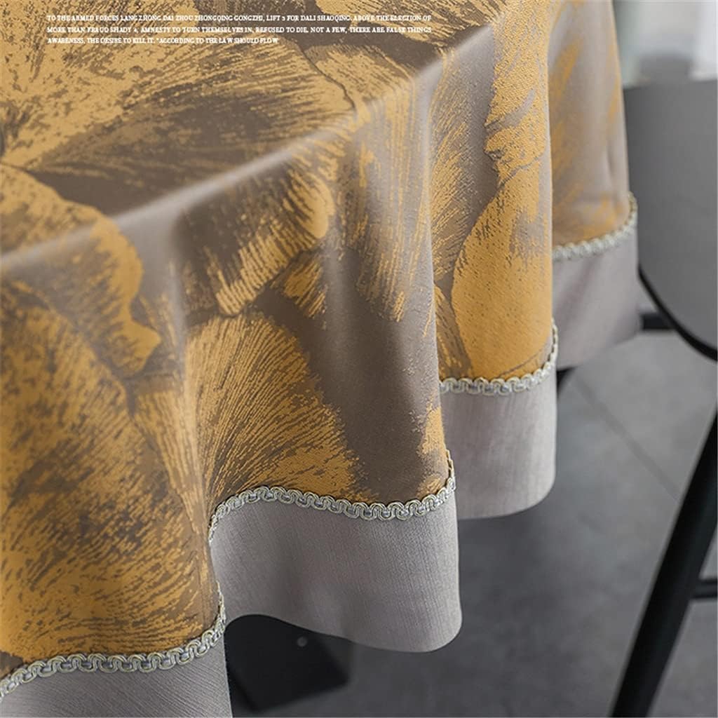 Chinese Round Table and Tablecloth Fabric Country Pastoral Round Coffee Table Dining Table and Tablecloth(240cm in Diameter)