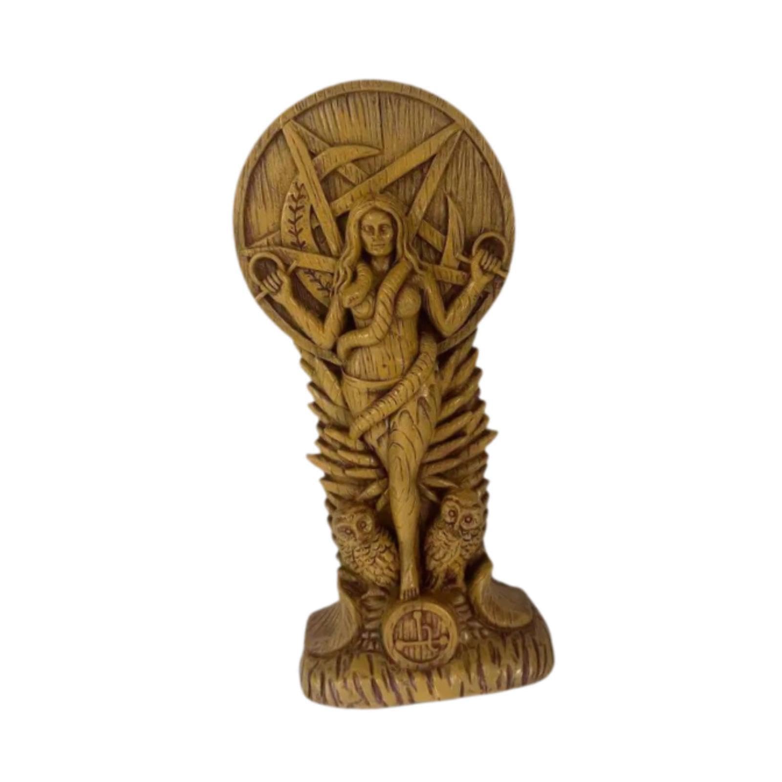 QIXCXAZ Enchanting Witch Snake Woman Statue Mesmerizing Decorative Figurine Stylish Tabletop Craft Personal Spaces Tabletop Decoration Resin Figurine Crafts