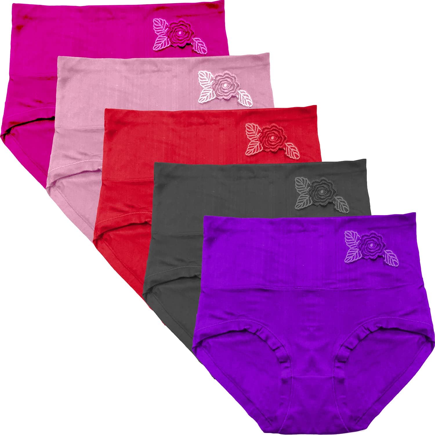 TERI BERI High Waist Cotton Spandex Hipster Panties for Women(Pack of 2)