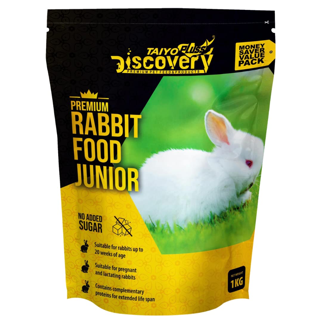 Taiyo Pluss Discovery Premium Junior Rabbit Food - 1 kg Pouch | Pelletd Small Animal Diet with Essential Nutrients & High Fibre Ingredients | Nutritionist Choice Rabbit Food-picture-25