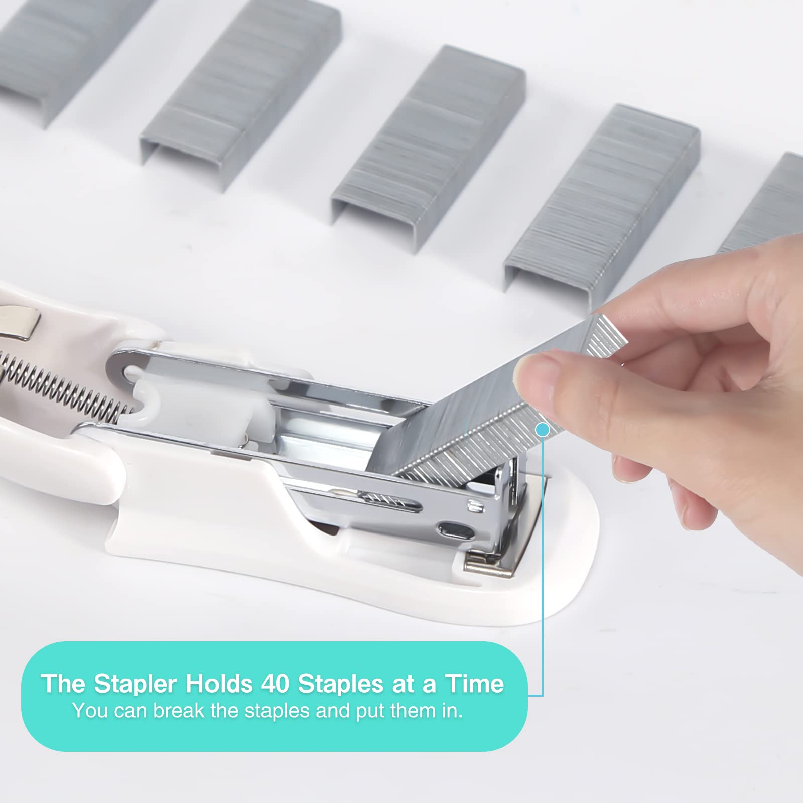 Mini Heftgerät, 3 Pack Mini Tacker Set Tacker Klein Mini Tacker Heftgerät Klein Staple Set, Manueller Tischhefter mit Heftklammern für Schulen Arbeitsplätze Familien