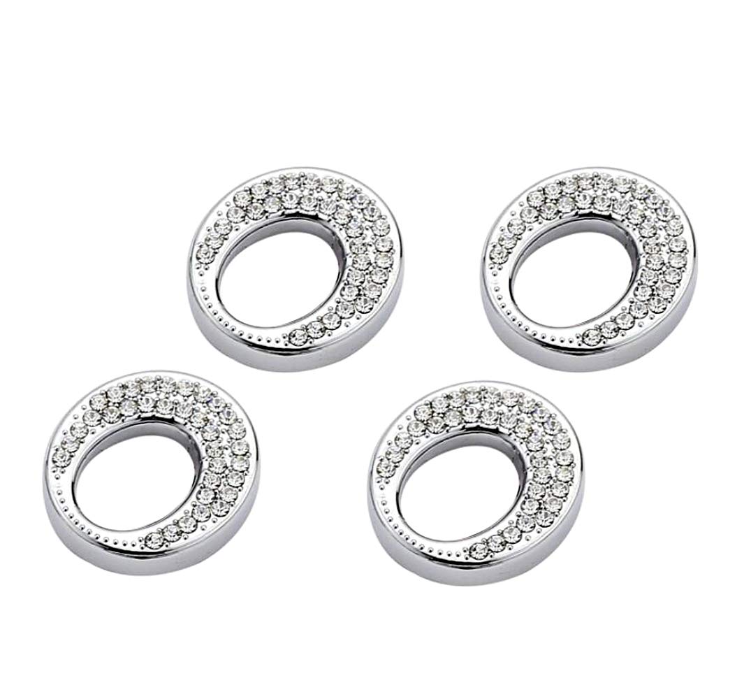 Car Bling Accessories for Mercedes Benz A200 B200 E350 ML GLA250 CLA250 GLK Car Door Lock Pull Rod Bolt Rhinestone Decals Cover (Silver)