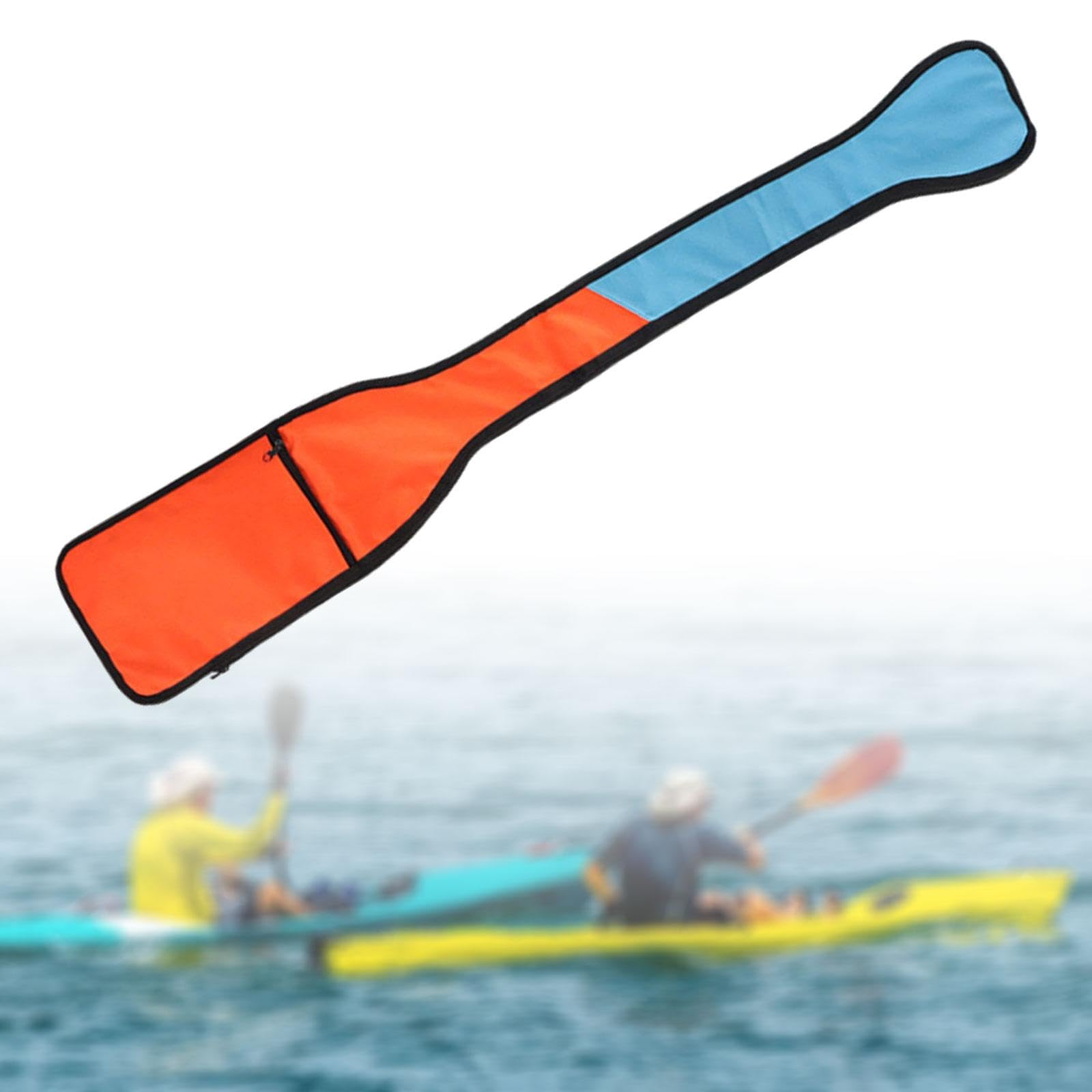 Baoblaze Sac de pagaie pour kayak, paddle avec bandoulière réglable, sac de rangement, sac de pagaie pour surf, rafting en plein air, transport de stockage, bleu orange