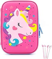 Vista 7 de iDelta - Estuche para lápices, bonito diseño de unicornio de EVA en 3D, resistente a los golpes, gran capacidad, múltiples compartimentos
