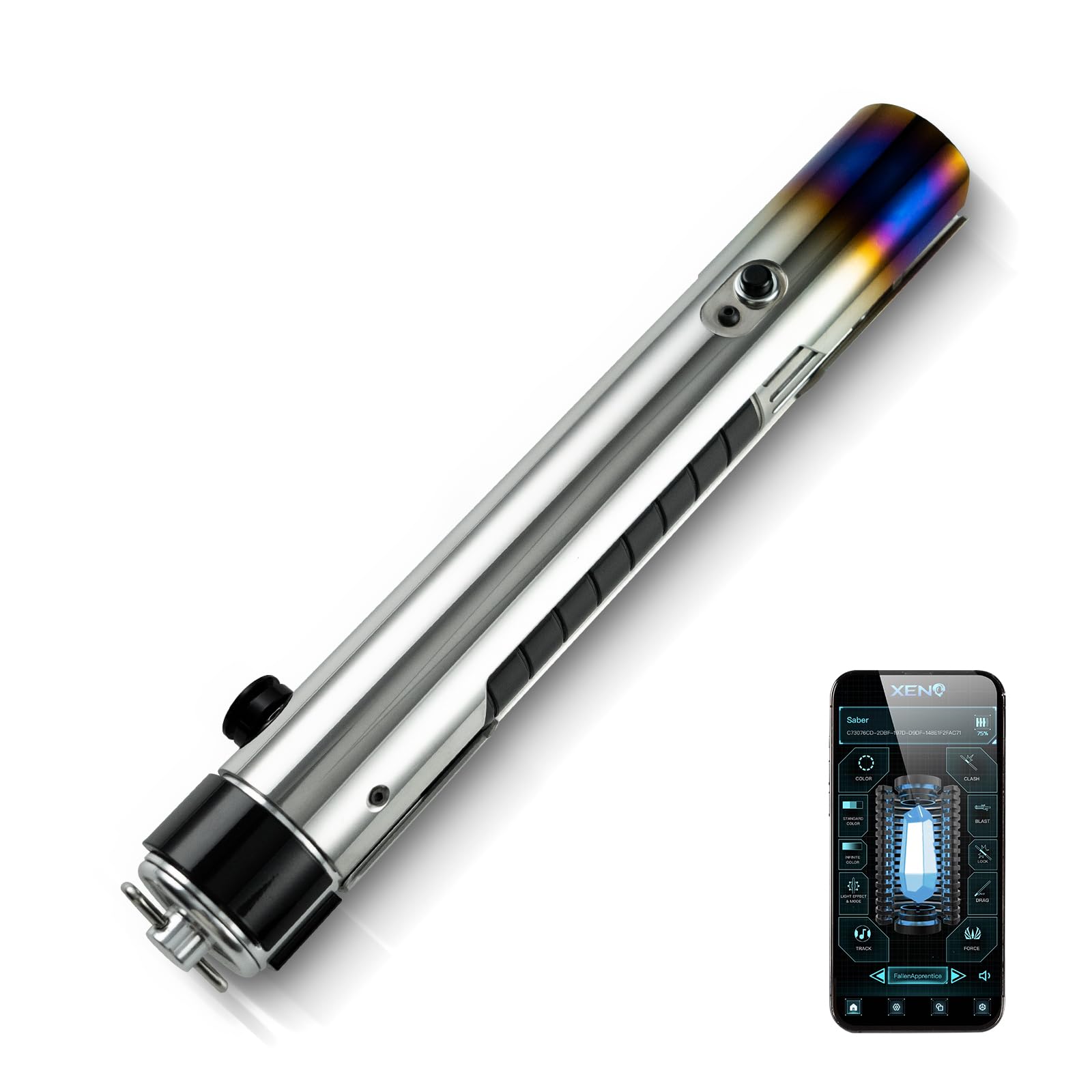 XRGB3.0 Smooth Swing Light Saber, 16 Sound Fonts, Motion Control Infinite Color Changing, Support Heavy Dueling Sol Light Saber, Rechargeable Metal Hilt for Adults