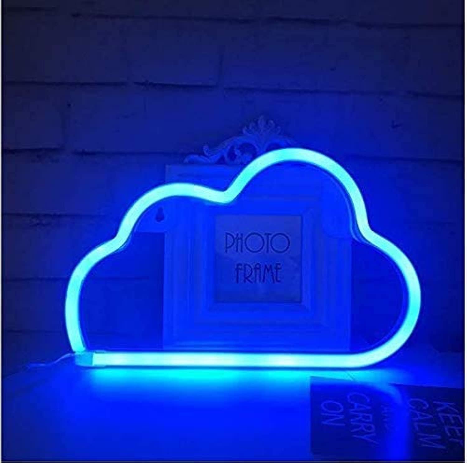 Blue Neon Light,LED Cloud Sign Shaped Decor Light,Wall Decor for Party (Blue)