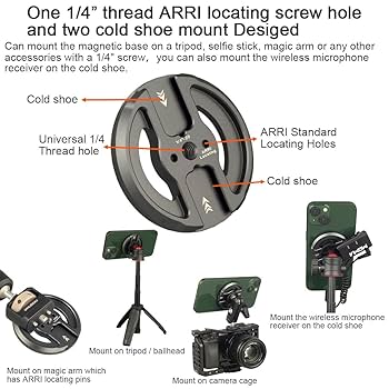Amazon.com: DEKEENSTAR Magnetic Phone Tripod Mount Adapter