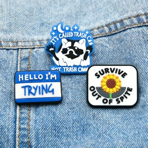 Image of Funny Pins Bulk for Adult, 20 /30 /50PCS Random Different Humor Pins Fun Badge Lapel Pin for Backpacks /Jackets /Hats /Bags Women Men Workers Gifts