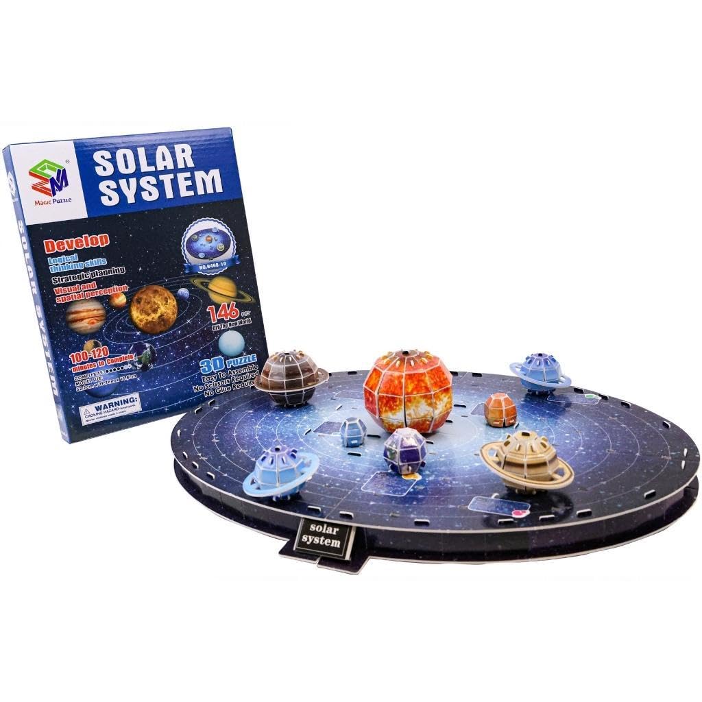 3D Puzzle Our Solar System Grand Unique & Collectible Model Assembly Building Kit for Kids & Adults 146pcs