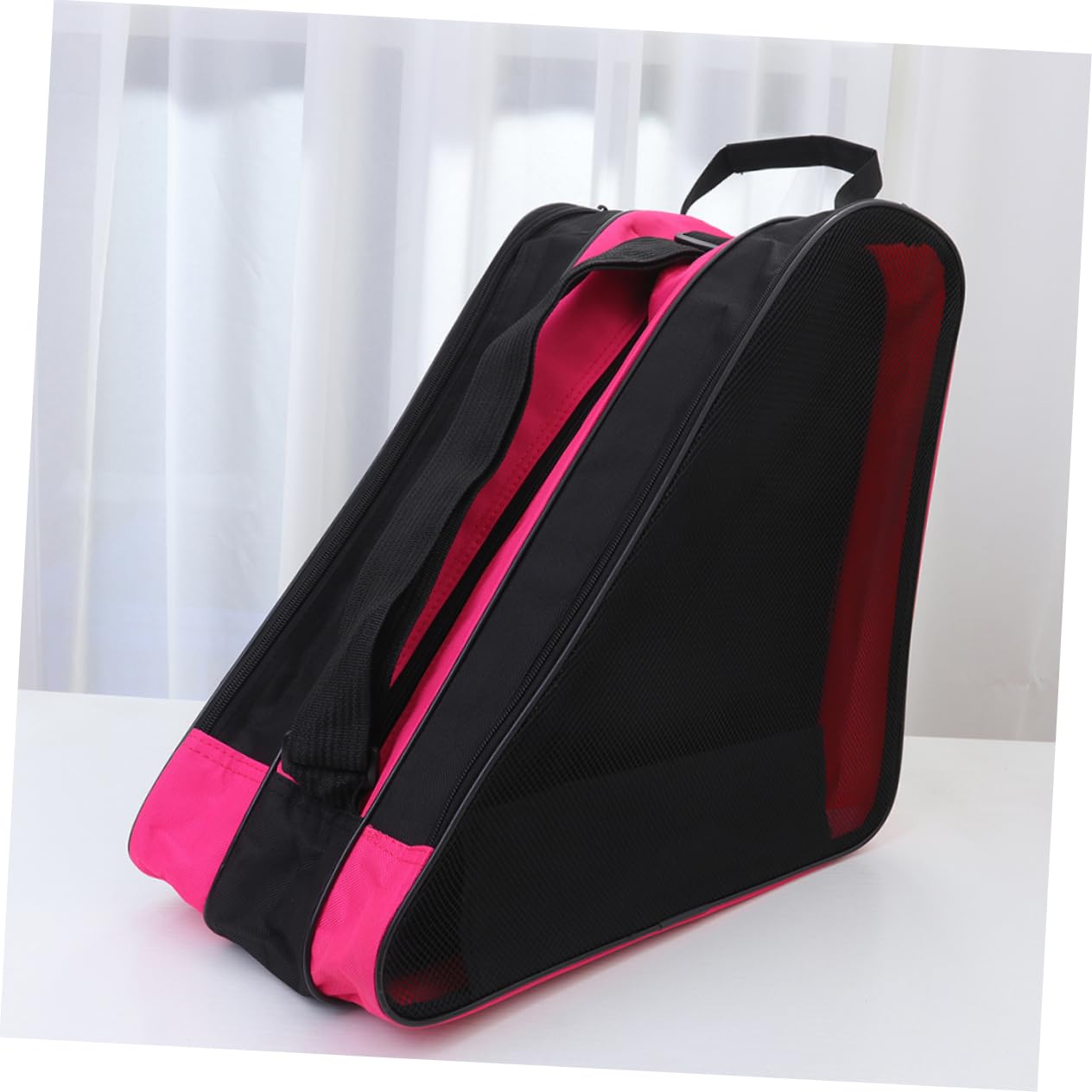 ibasenice Borsa per lo skate borse per pattini scarpe da pattini a rotelle pattinare pattini da ghiaccio borsa per scarpe da skate portarulli Panno Oxford Blue