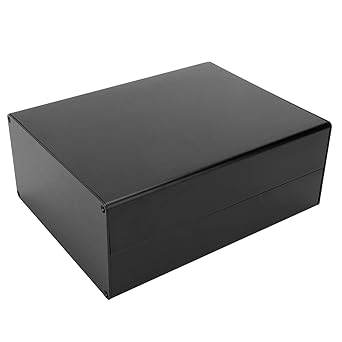 Electronic Project Box Aluminum Alloy Enclosure Case Split Type Circuit Board Housing Circuit Board Box Project Box Case Industrial Equipment Housing 80x160x200mm (Black)