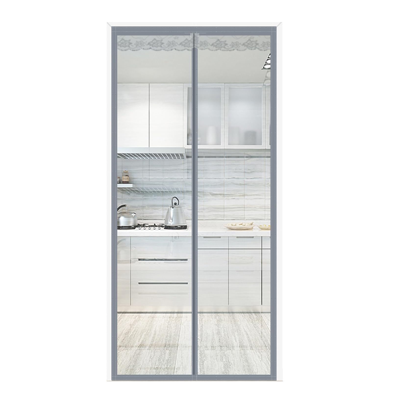 Rideau de porte isolant pour la cuisine et le salon contre le froid extérieur