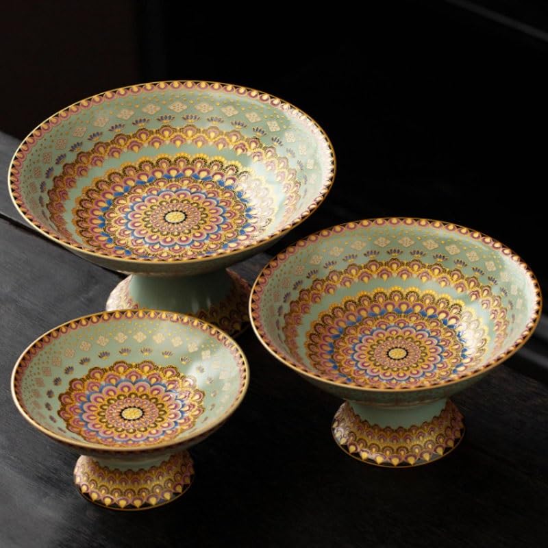 miska na owoce, Ceramiczny wysoki talerz podwieczorek hotelowy rodzinny z(Small)