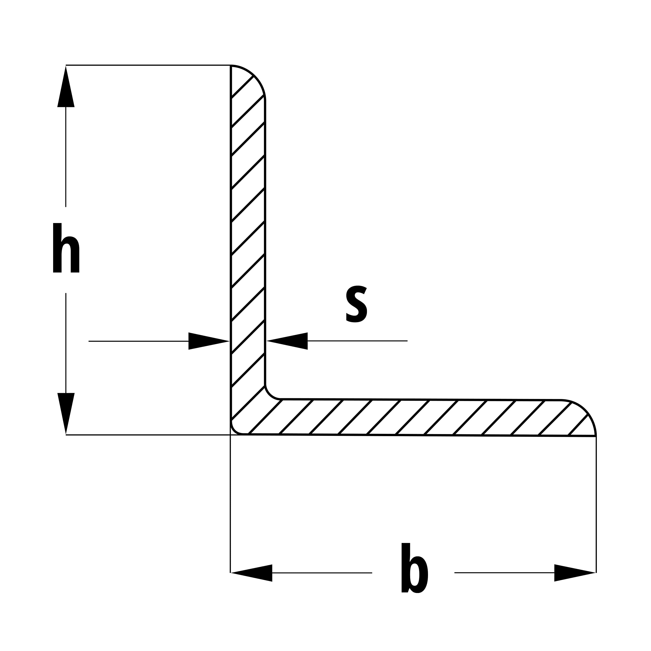 TJ Cornière aluminium ou profile aluminium 20x10x2mm - 2m de longueur/Cornière en profile alu durable/baguette angle aluminium pour l'intérieur et l'extérieur/Cornière aluminium polyvalente