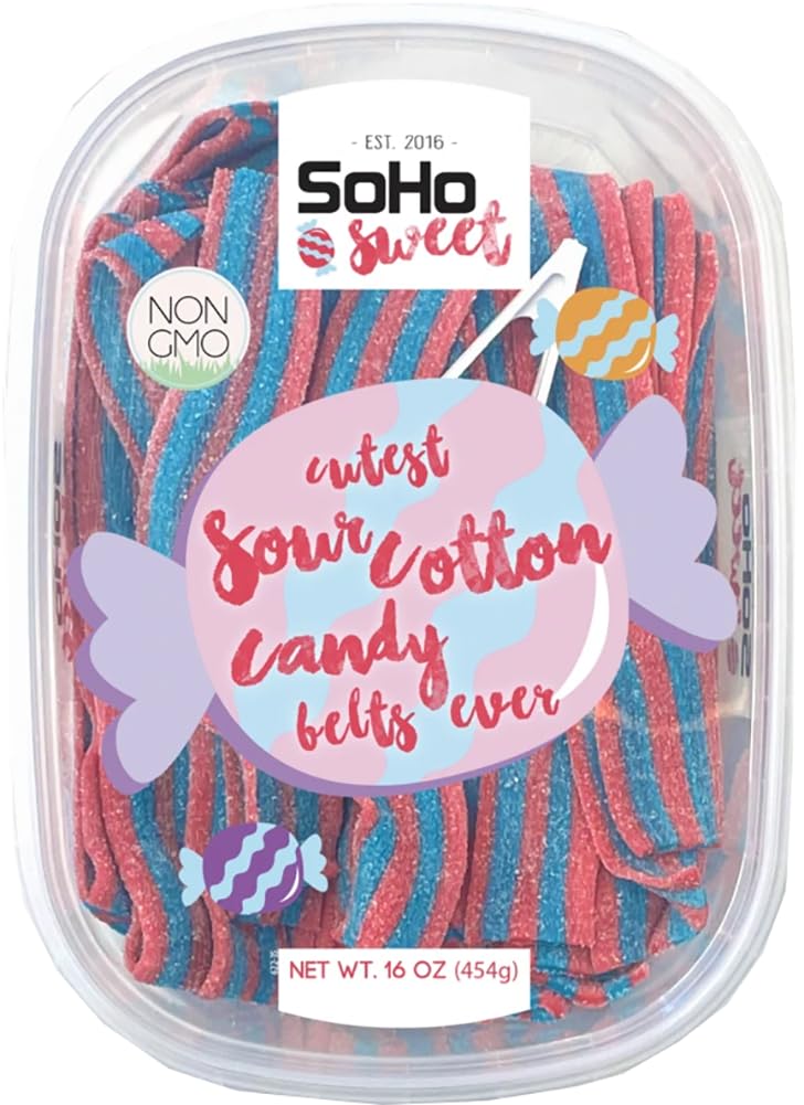 Soho Sweet Sour Belts NonGMO Candy Belts Sour Cotton