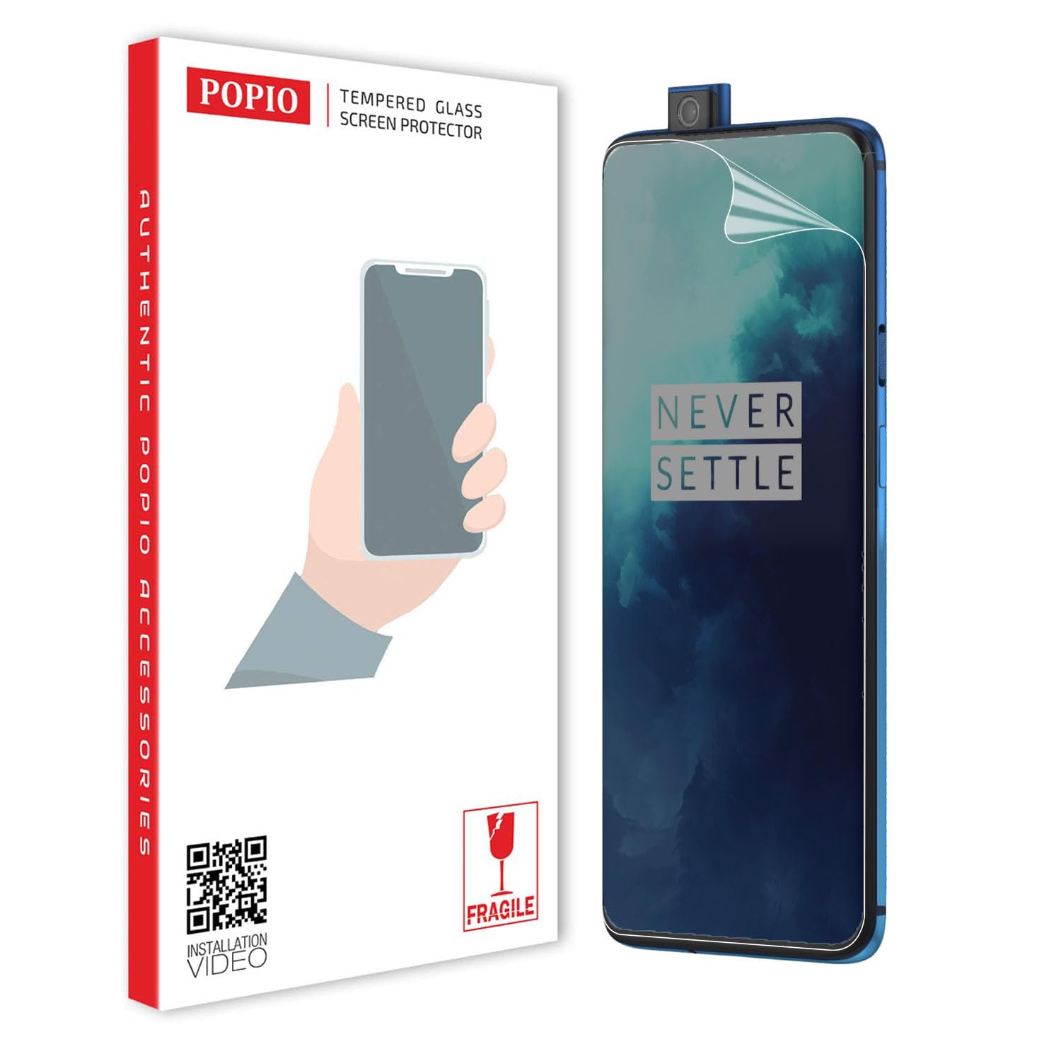 Acrylic Screen Guard for Oneplus 7 Pro/Oneplus 7T Pro (Transparent) Edge To Edge Full Screen Coverage With Easy Installation Kit