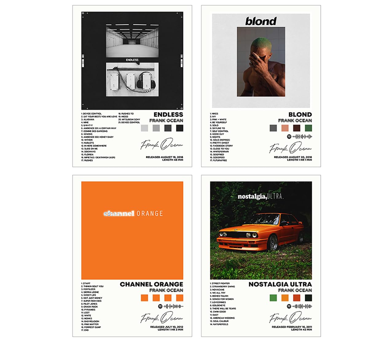 Amazon.com: Frank Poster Ocean Album Cover Signed Limited Posters