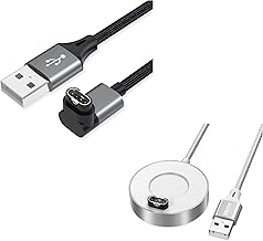 AGVEE Angled 90 Degree Charging Cable and Thin Dock for Garmin Smart Watch