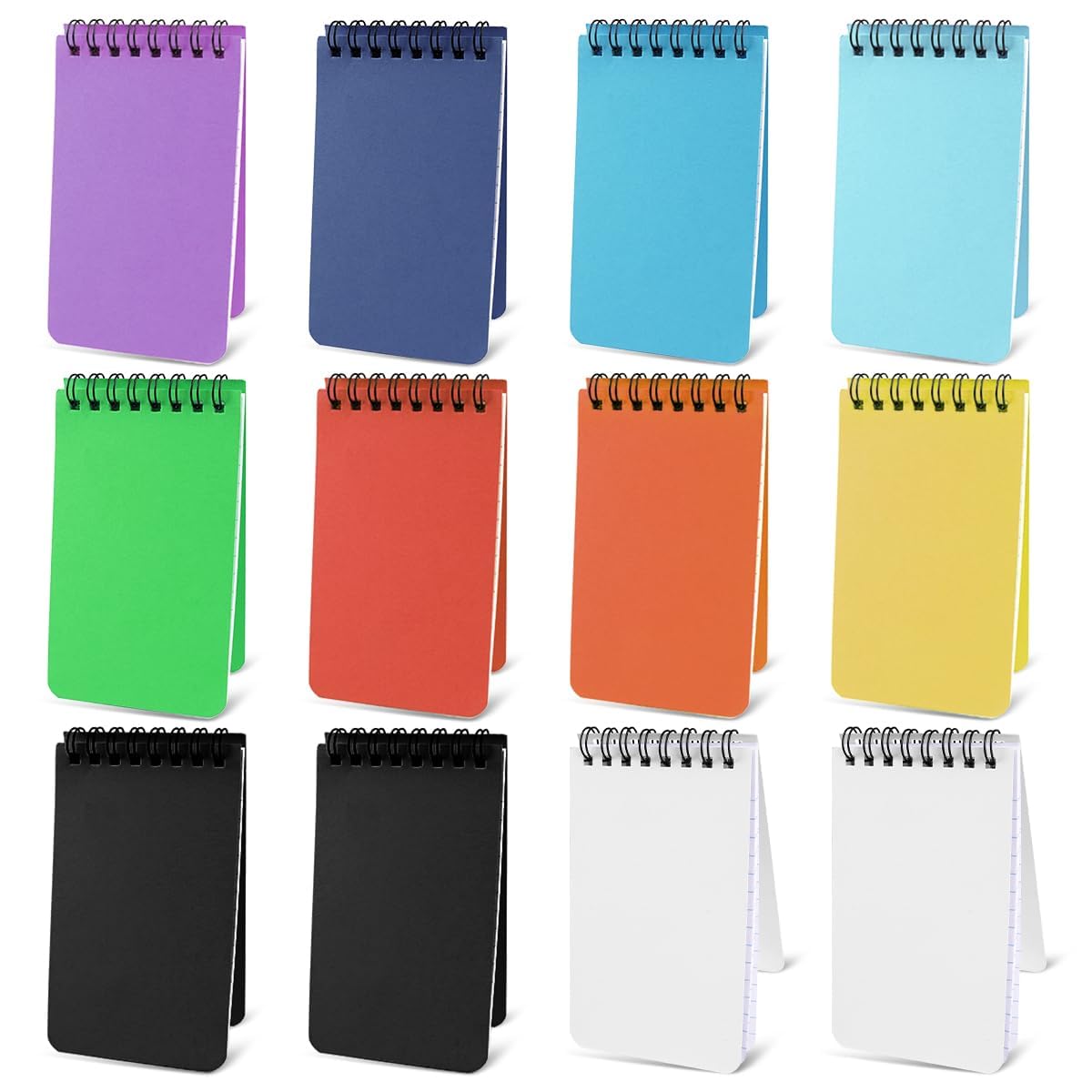 12 Pcs Pocket Notebook,A7 Small Spiral Notebook,Colorful Mini Notepad