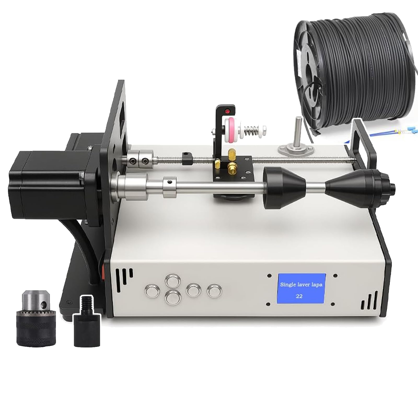 XNXYSMKJ Automatic Coil Winding Machine,120-900rpm Coil Winder Machine W/Auto-Wire Alignment,Cnc Programmable Control For Audio Amplifiers, Industrial Harnesses, Crafting