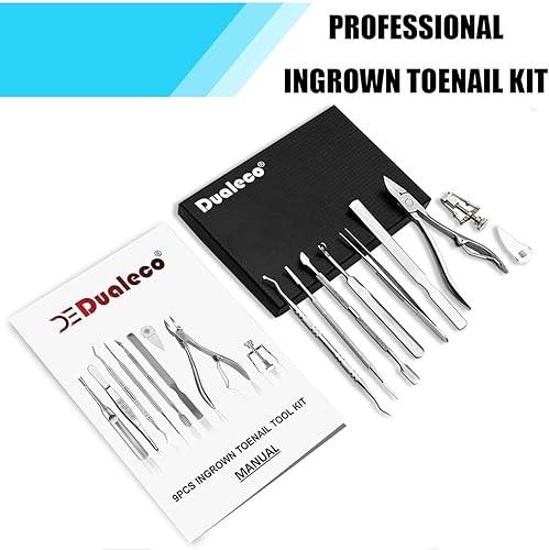 Miniatura 2 de Kit de herramientas para uñas encarnadas (5 unidades), juego profesional de cortaúñas para uñas encarnadas y gruesas, kit de uñas encarnadas de