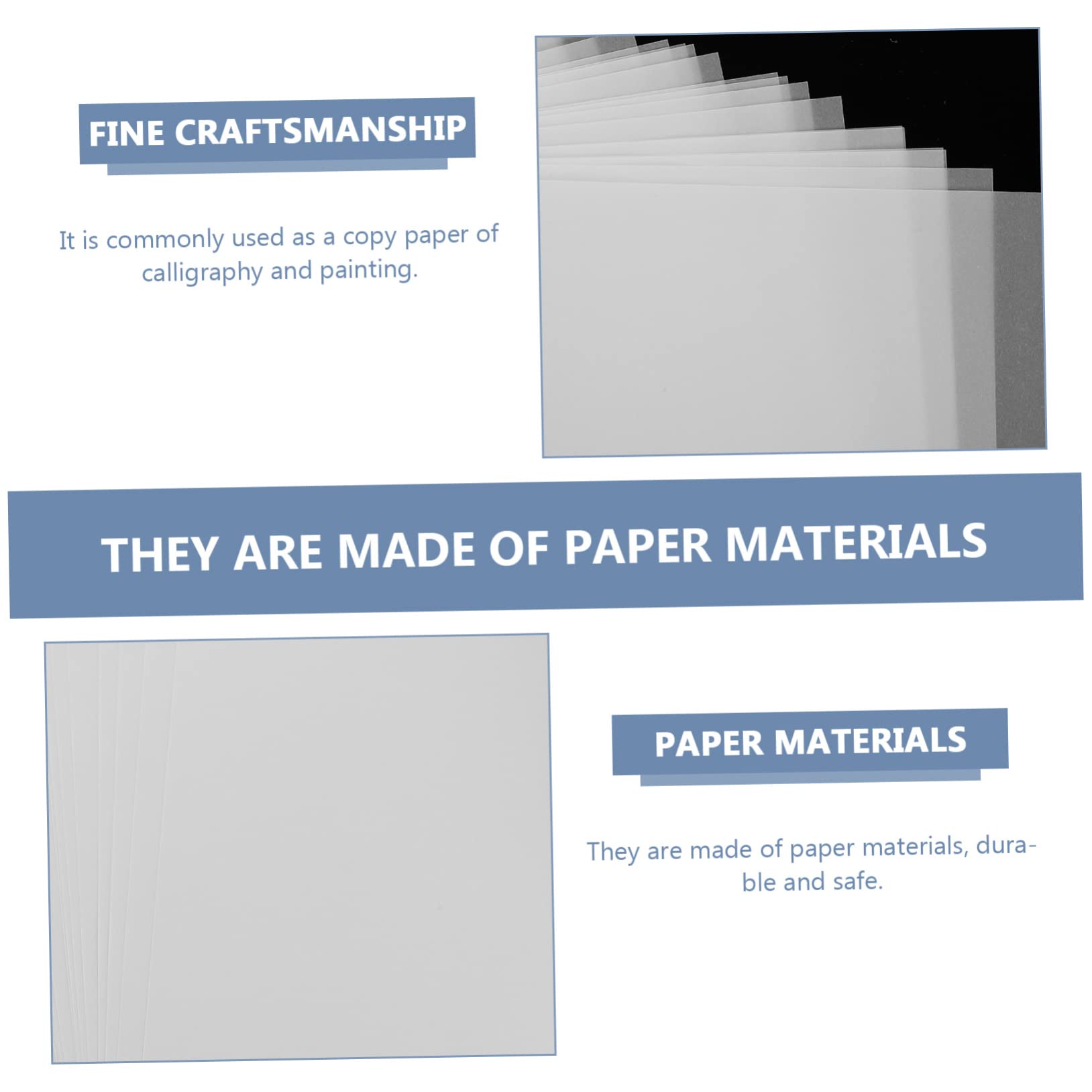 Angoily 4 Set Carta Traslucida Per Tracciatura E Copia Carta Multifunzionale Per Calligrafia E Scrapbooking Per Fai Da Te E Progetti Creativi 50 Pezzi*4