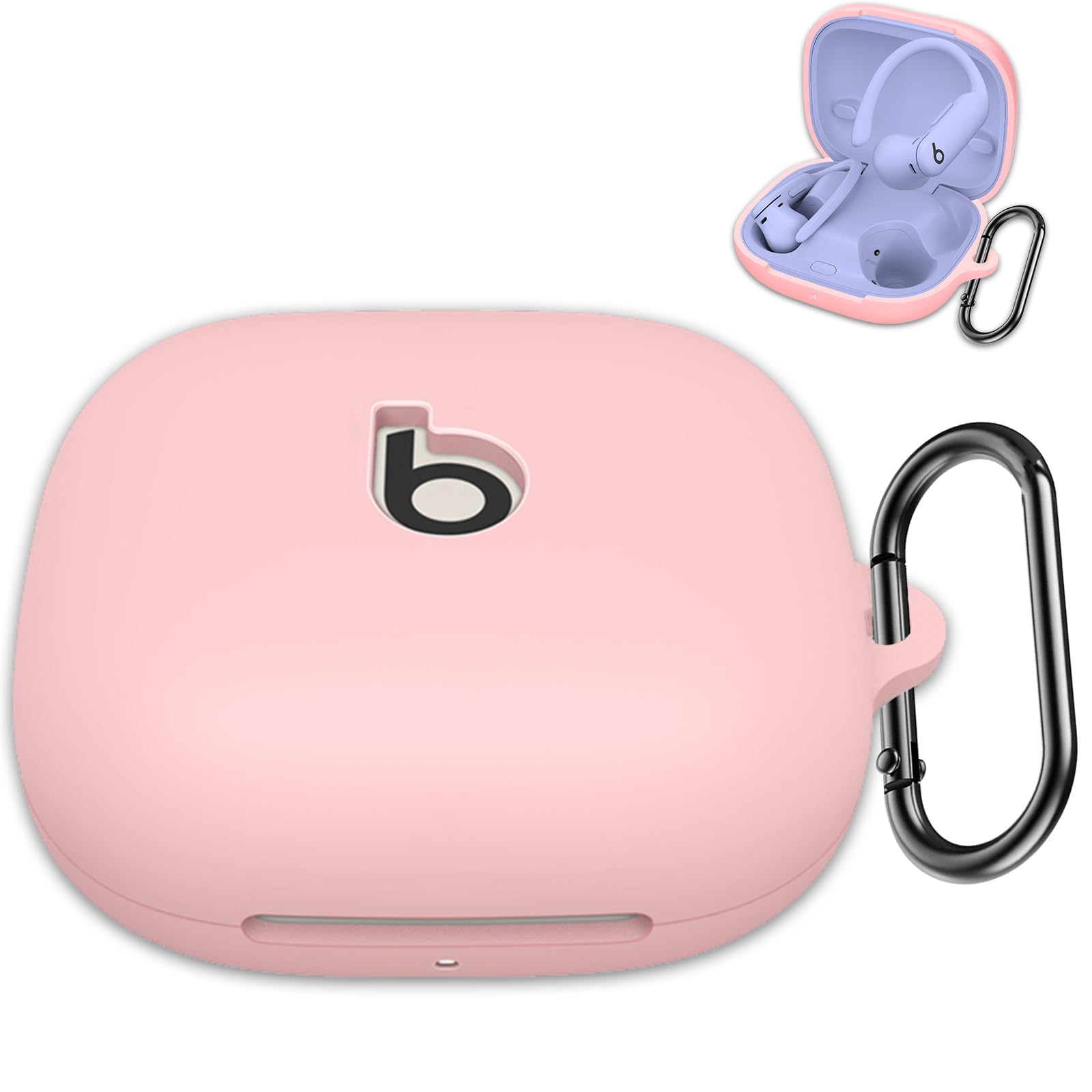 for Beats Powerbeats Pro 2 Case Cover with Keychain, Soft Silicone Case Cover for Beats Powerbeats Pro 2 Generation Full Shock-Absorbing Protective