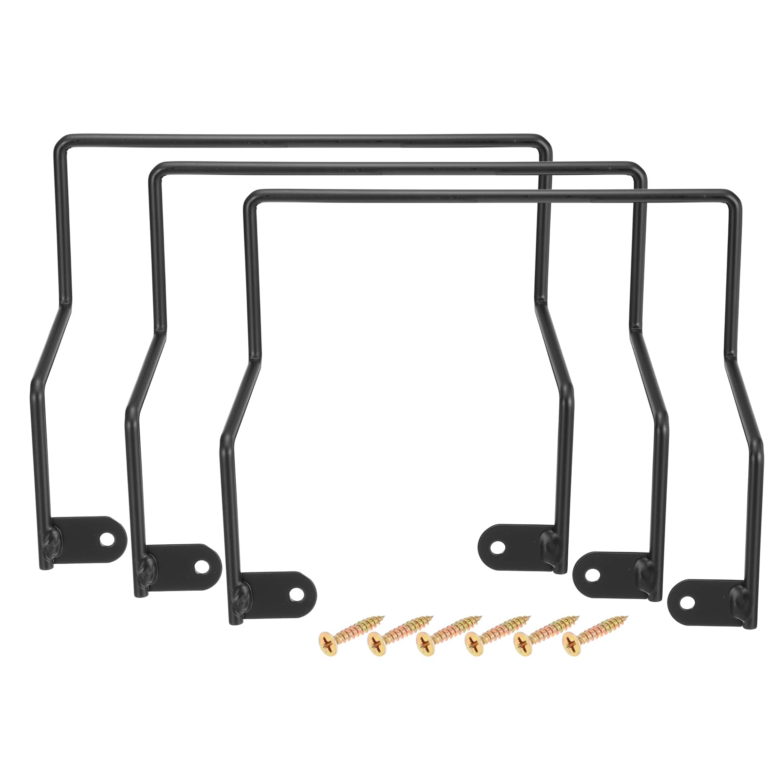sourcing map 3Pcs Mattress Retainer Bar, 215x110x6mm Mattress Slide Stopper Iron Non-Slip Slide Holders with Screws for Most Bed Frames to Prevent Sliding, Black