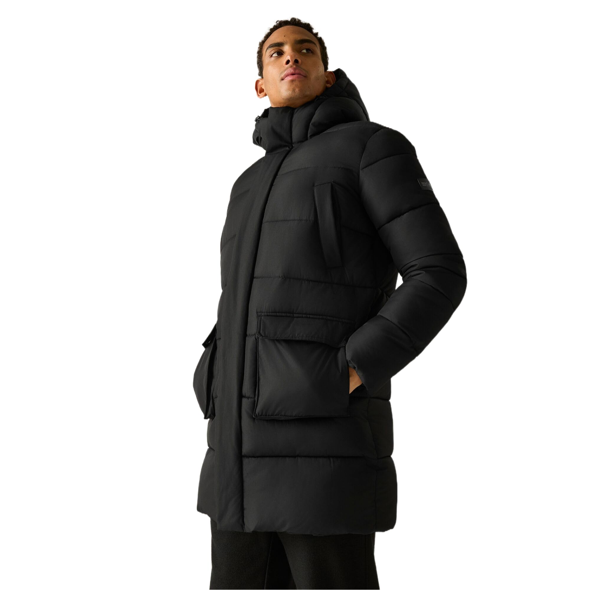 Regatta Mens Marek Longline Padded Jacket Water Repellent Winter Coat