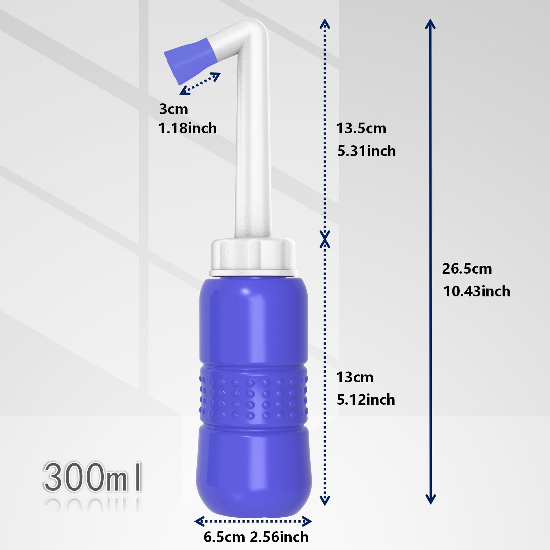 2 Pack 300ML Portable Bidet Blue Pink Travel Bidet Sprayer for Postpartum Menstrual Adults Kids Upside-Down Squeeze for — view 2