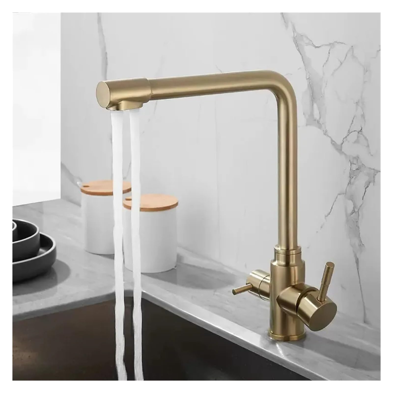 BHFPFZA Ele Vinta Water Filter Faucet - Ch Mixer Tap for Kitchen Sink Purifying Drinking Water Slish & Functal Design