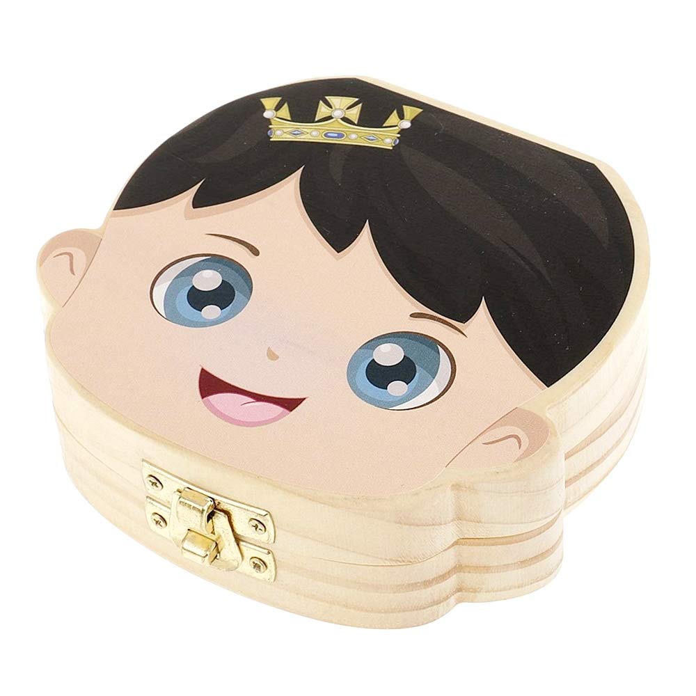 Milk Tooth Holder - Girl - Wooden Box - Lettering - Color Photo - Original Gift idea, Beige - Image 2