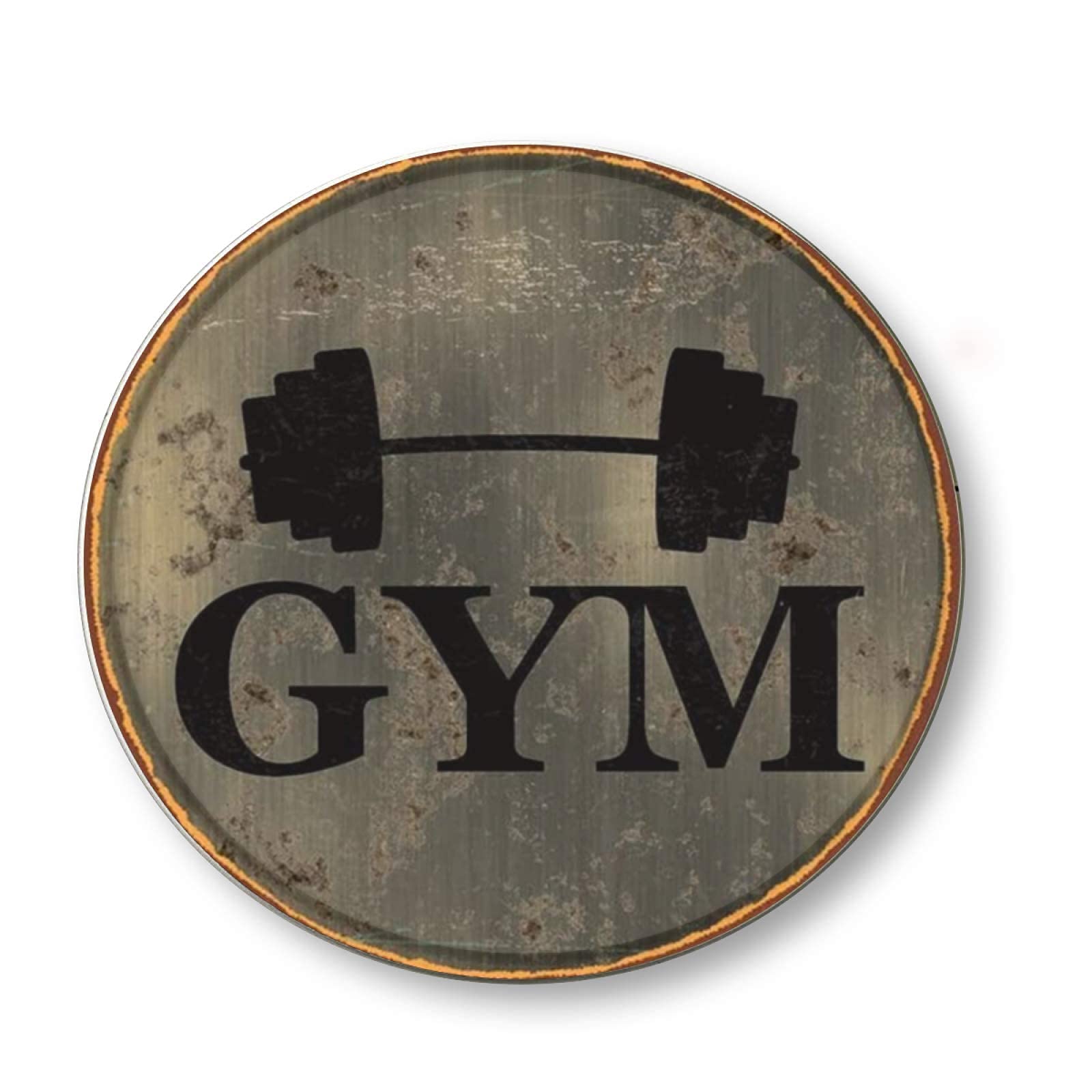 Ingzzaac Metalpostera96557 Round Metal Tin Sign Ic Wall Decor Gym Round Metal Sign Plaque For Home Garden Kitchen Bar Cafe Restaurant Garage Retro Vintage Wall Art 12X12 Inch