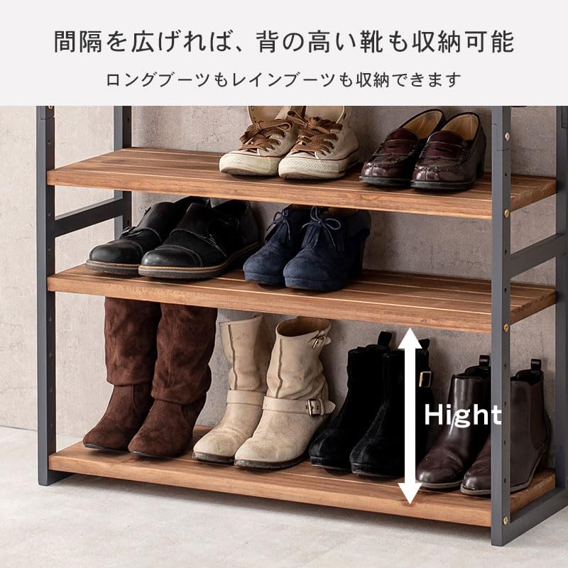 オープンシェルフ 棚 ラック シューズ 靴箱 収納 幅85cm 5段 ホワイト ぼん家具 シューズボックス おしゃれ オープンラック 5段 幅85cm