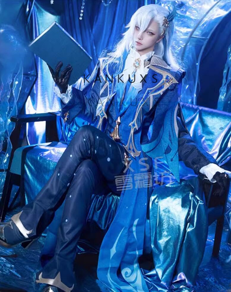 ヌヴィレット　コスプレ　ウィッグ付き Amazon.co.jp: フルセット 衣装 フォンテーヌ ヌヴィレット コスプレ