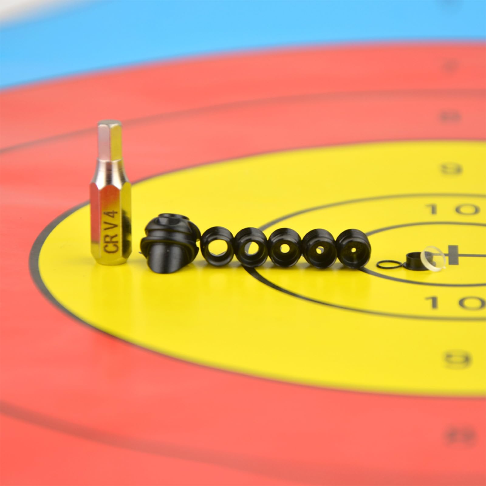 AMEYXGS Tiro con Arco Peep Sights 37/45 Grados Mira de Arco Compuesto de Aluminio 6X 8X Lente clarificadora 1/8" 1/16" 1/32" 3/32" 3/64" Interno Core Kit de Apertura