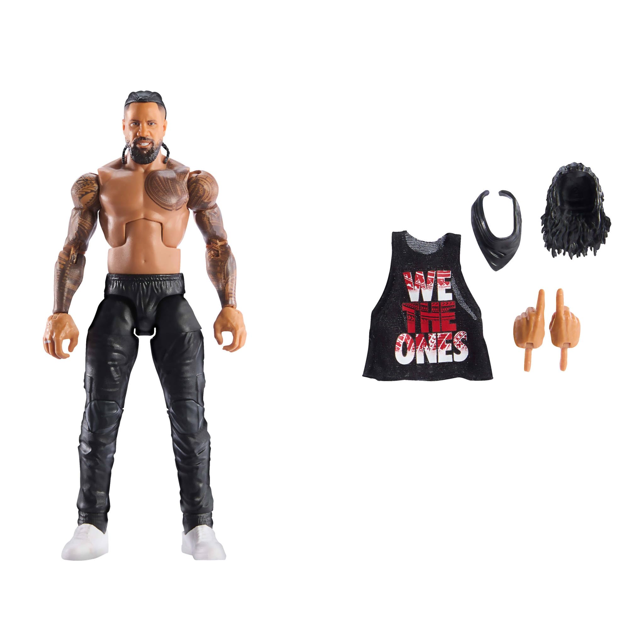 Mattel WWE Main Event - Jimmy Uso, personaggio collezionabile Series 155, action figure con 10 punti di articolazione e aspetto realistico, giocattolo per bambini, 6+ anni, JCV48