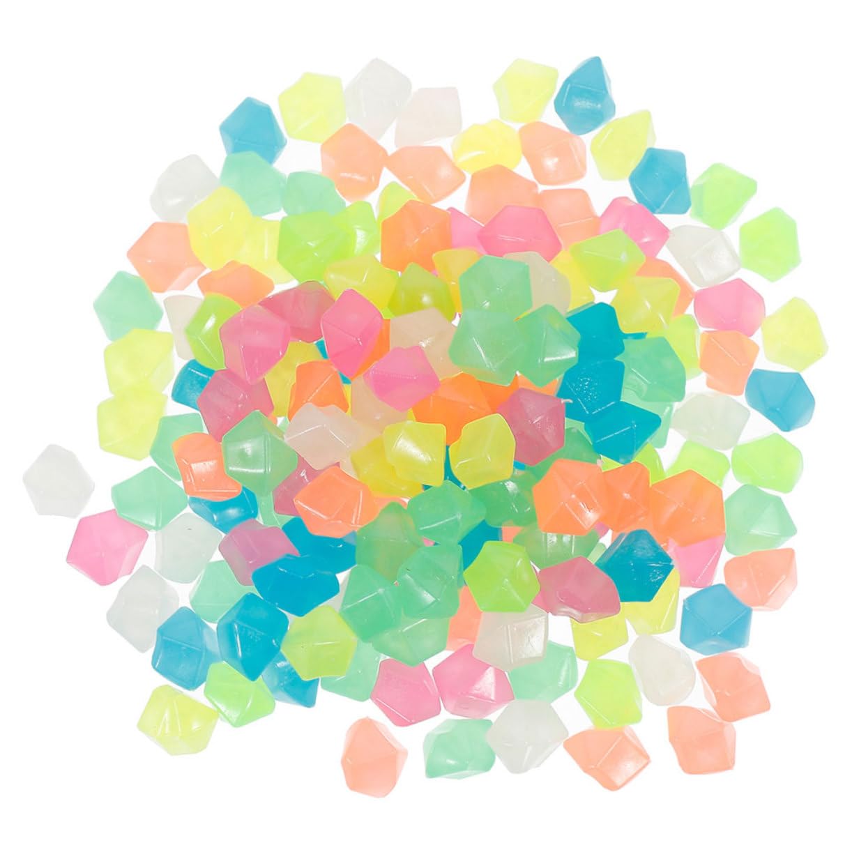 FUNOMOCYA 100Pcs Luminous Fish Tank Stone Ornament Colored Aquarium Decorative Stones for Aquarium Landscape The Dark Aquarium Supplies Enhance Fish Tank Decor