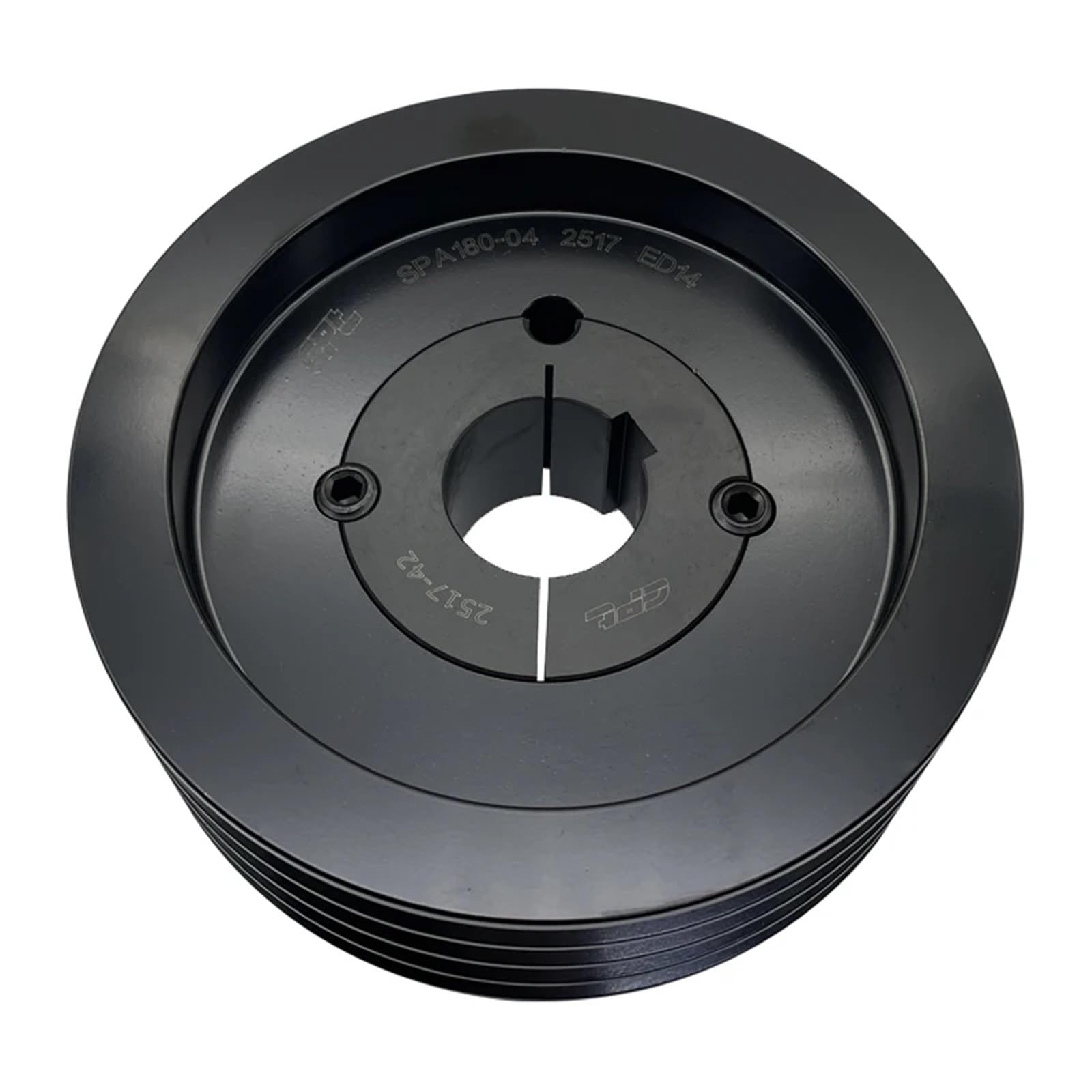Polea CPT SPA de cuatro ranuras, correa en V, diámetro exterior de 185,5 mm, diámetro de paso de 180 mm, buje 2517, SPA180-04-2517(55mm)
