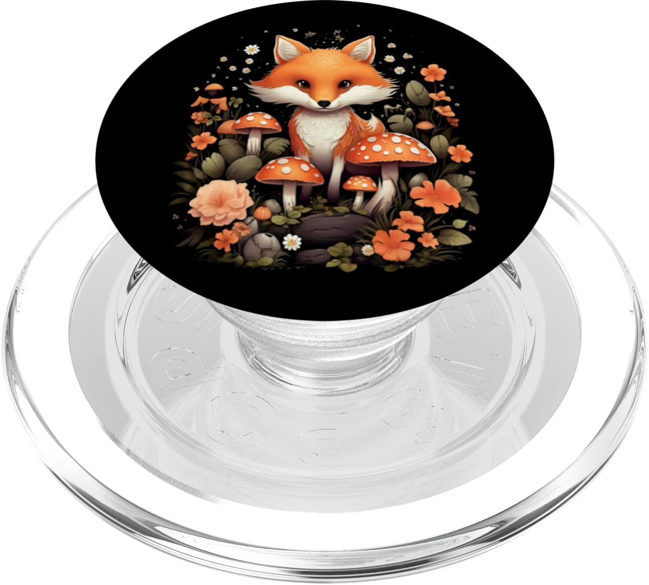 Mushroom Fox Kawaii Cottagecore Aesthetic PopSockets MagSafe PopGrip for iPhone
