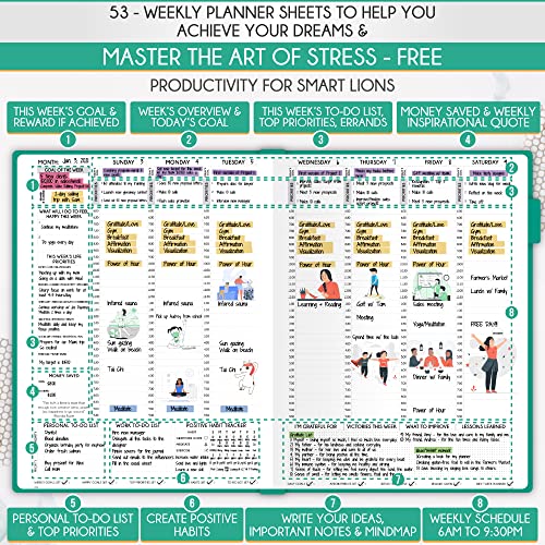 Image of Undated Daily Weekly & Monthly Planner with Budget Section