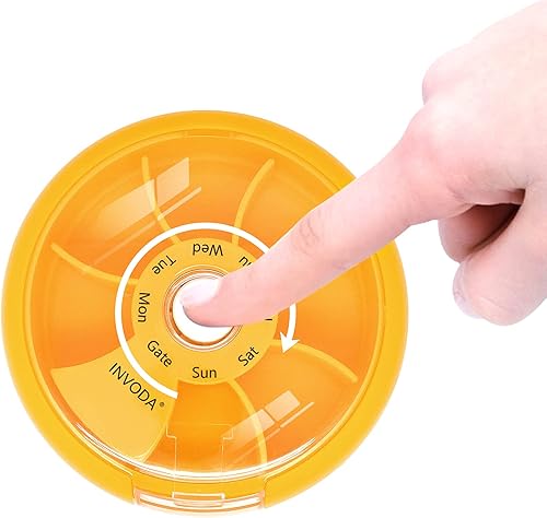 Miniatura 9 de Organizador semanal de pastillas con 7 compartimentos, pastillero diario, pastillero pequeño, pastillero portátil, suplemento de aceite de pescado,