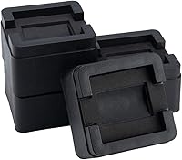 Vista 2 de BTSD-home Elevadores de cama resistentes de 2 pulgadas, elevadores de cama ajustables de 4 pulgadas que se adaptan a todas las ruedas de muebles