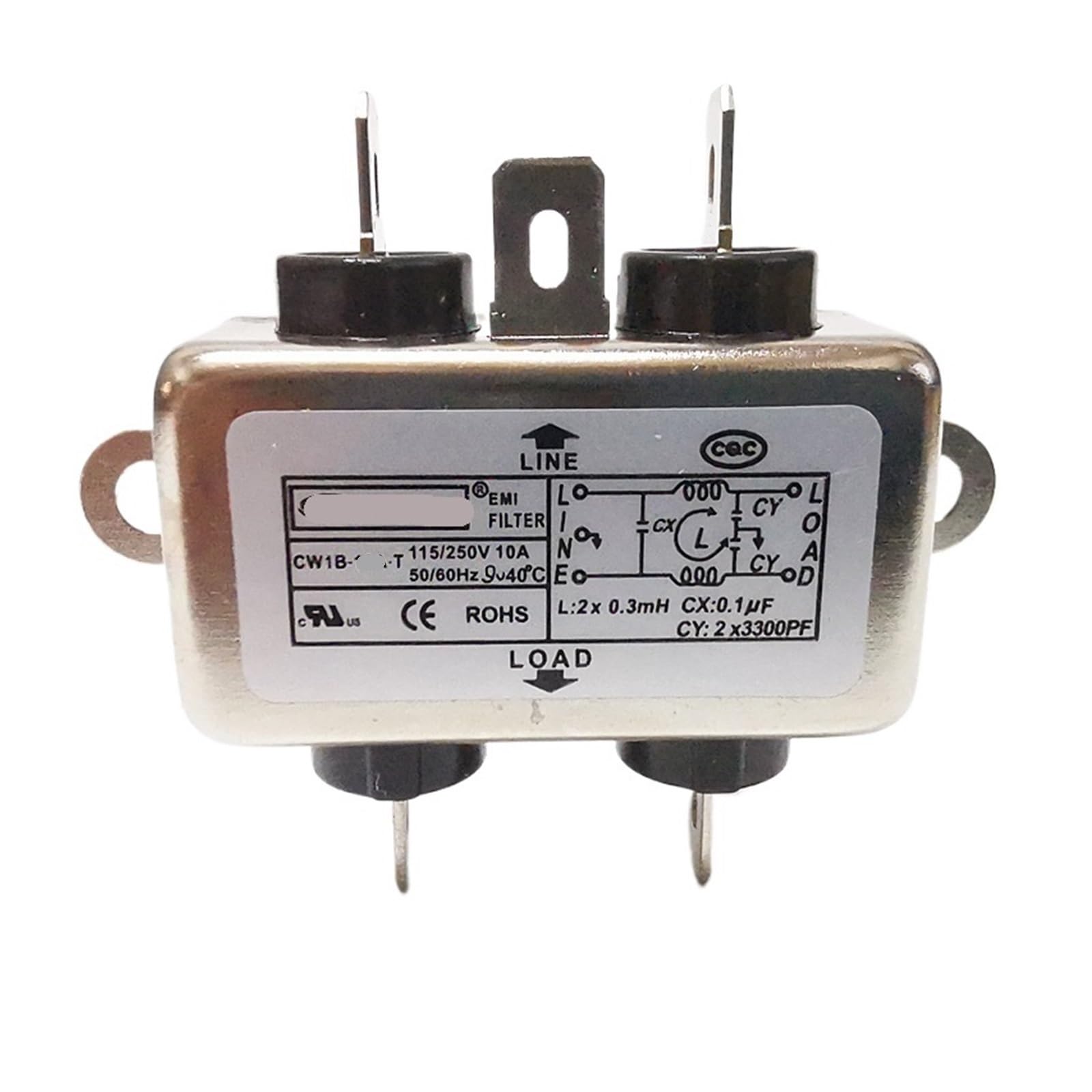 Filtro CW1B-10A-T 220V para interferencias de red eléctrica